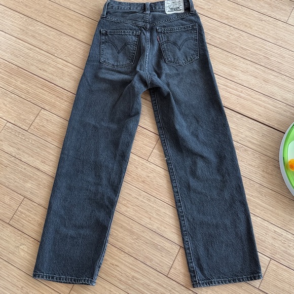Levi’s rib cage black denim jeans, size 24 - Picture 3 of 4
